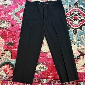 Claiborne Men's Black Straight-Leg Dress Pants Pinstripe 34x29